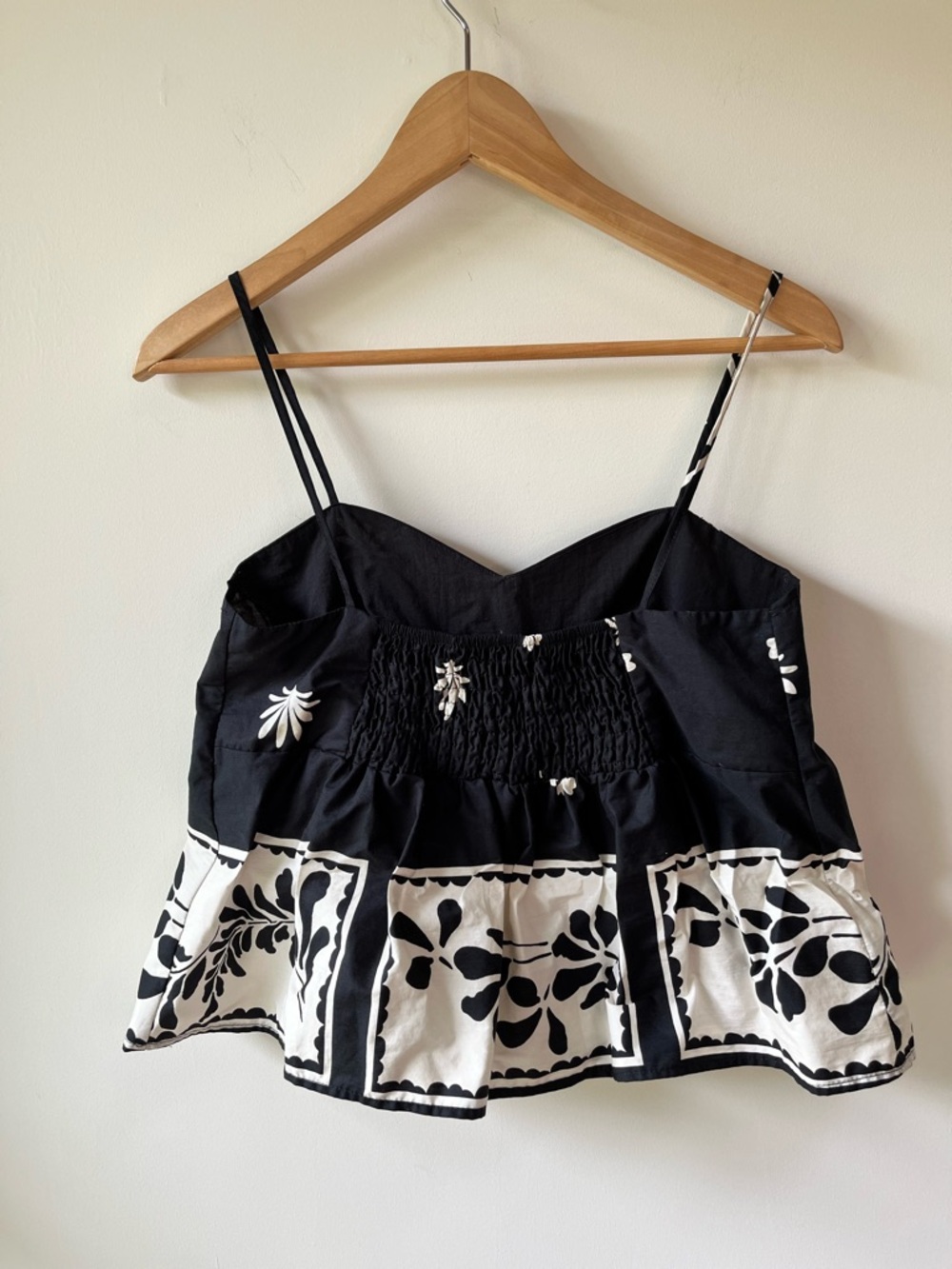 Zara Y2K Black & White Floral Festival Summer Spaghetti Strap - Picture 2 of 6